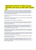 Regulations of RCFE Exam Questions and Answers Latest 2023-2024 Graded A+