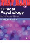TEST BANK for Clinical Psychology: Science, Practice, and Diversity 5th Edition by Andrew M. Pomerantz.
