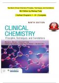 TEST BANK for Clinical Chemistry Principles, Techniques, and Correlations 9th Edition by Michael L. Bishop, Edward P. Fody | Verified Chapter's 1 - 31 | Complete Newest Version