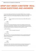 NRNP 6541 Week 6 Midterm Exam Questions with 100% Answers  GENUINE EXAM