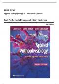 Test Bank - Applied Pathophysiology-A Conceptual Approach, 4th Edition (Nath, 2023), Chapter 1-20 | All Chapters