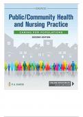 TEST BANK FOR PUBLIC / COMMUNITY HEALTH AND NURSING PRACTICE: CAR- ING FOR POPULATIONS, 2ND EDITION, CHRISTINE L. SAVAGE, ALL CHAPTERS ISBN-10: 0803677111, ISBN-13: 9780803677111