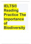 IELTS® Reading Practice The Importance of Biodiversity