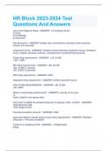 bundle for HR BLOCK Final Test Review (ITC 2023) Exam Questions And Answers