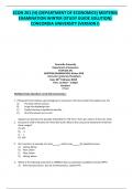 ECON 201 (H) (DEPARTMENT OF ECONOMICS) MIDTERM EXAMINATION WINTER (STUDY GUIDE SOLUTION) CONCORDIA UNIVERSITY (VERSION I)