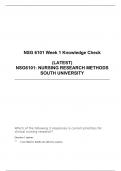 NSG 6101 Week 1-10 knowledge Check, Week 6 Nursing Research Methods Quiz, QUANTITATIVE Sampling Data Collection Quiz, MICRO BIO EXAM, NSG6101: NURSING RESEARCH METHODS SOUTH UNIVERSITY