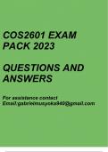 Theoretical Computer Science II(COS2601 Exam pack 2023)