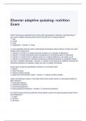 Elsevier adaptive quizzing- nutrition Exam