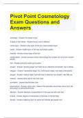 Pivot Point Cosmetology Exam Questions and Answers 