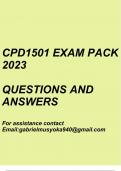 CPD1501 Exam pack 2023