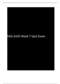 NSG 6420 Week 7 Quiz, South University