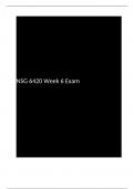 NSG 6420 Week 6 Quiz, South University