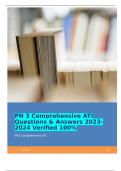 PN 3 Comprehensive ATI Questions & Answers 2023-2024 Verified 100%