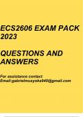 Environmental Economics(ECS2606 Exam pack 2023)