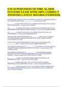 S-95 SUPERVISION OF FIRE ALARM SYSTEMS EXAM Questions and ANSWERS LATEST 2023/2024 (VERIFIED)