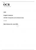 OCR A Level English Literature H472/02 JUNE 2023 MARK SCHEME: Comparative and contextual study