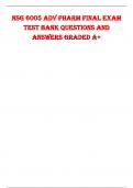 NSG 6005 Adv Pharm FINAL EXAM  TEST BANK QUESTIONS AND  ANSWERS GRADED A+