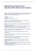 B2B Solution Architect Exam Questions With 100% Correct Answers.