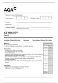 AQA AS BIOLOGY  Paper 1  7401-1-QP-Biology-AS-15May23