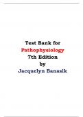 Test Bank For Pathophysiology 7th Edition by Jacquelyn Banasik 