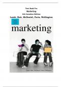 Test Bank For Marketing 4th Canadian Edition Lamb, Hair, McDaniel, Faria, Wellington |All Chapters, Complete Q & A, Latest|