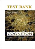 TEST BANK FOR COGNITION EXPLORING THE SCIENCE OF THE MIND, 7TH EDITION, DANIEL REISBERG ISBN 9780393624137 CHAPTER 1-14 | COMPLETE GUIDE A+