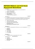 DEP2004 Midterm and Final Exam Answered Questions 