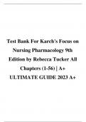 Test Bank For Karch's Focus on Nursing Pharmacology 9th Edition by Rebecca Tucker All Chapters (1-56) | A+ ULTIMATE GUIDE 2023 A+