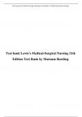 Test bank Lewis's Medical-Surgical Nursing 11th Edition Test Bank by Mariann Harding - All Chapters (1-68) A+