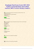Dysphagia Final Exam (Latest 2023/ 2024 Update) Actual Questions and Verified Answers| 100% Correct| Already Graded A