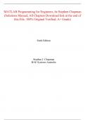 MATLAB Programming for Engineers, 6e Stephen Chapman (Solutions Manual All Chapters, 100% original verified, A+ Grade)
