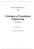 Principles of Foundation Engineering, 9e Braja Das, Nagaratnam Sivakugan (Solutions Manual All Chapters, 100% original verified, A+ Grade)