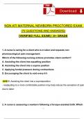 ATI MATERNAL NEWBORN PROCTORED EXAM 2023 WITH NGN QUESTIONS AND ANSWERS & RATIONALES (VERIFIED FULL EXAM) / A+ GRADE