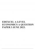 EDEXCEL A LEVEL ECONOMICS A QUESTION PAPER 3 JUNE 2023.