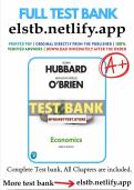 Test bank for economics 8th edition hubbard All chapters are Included