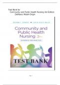 Test Bank - Community and Public Health Nursing: Evidence for Practice , 3rd Edition | complete guide  all chapters (DEMARCO, Judith Healey Walsh) 2023/2024