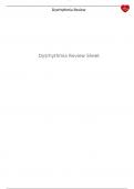Dysrhythmia Review Sheet