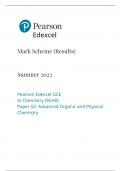 Edexcel a level chemistry paper 2 mark scheme june 2023