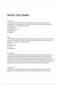 Test Bank for BATES  12 Edition |Latest Study Guide