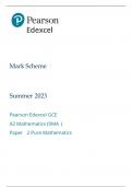  Edexcel GCE A2 Mathematics (9MA ) Paper	2 Pure Mathematics Mark Scheme   Summer 2023