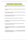 Sociology Chapter 1 Questions & Answers