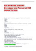 100 NLN PAX practice  Questions and Answers 2023  Latest Version