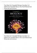 Test Bank for Campbell Biology Canadian 1st  Edition by Campbell Reece Urry Cain Wasserman  Minorsky and Jackson