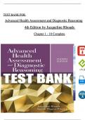 TEST BANK For Advanced Health Assessment and Diagnostic Reasoning, 4th Edition by Jacqueline Rhoads, All Chapters 1 - 18, Complete Newest Version