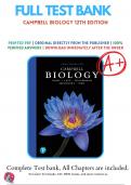 Test Bank For Campbell Biology 9th Edition, 9780131375048, All Chapters with Answers and Rationals