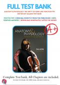 Anatomy and Physiology The Unity of Form and Function, 9th and 10th Edition by Saladin Test Bank