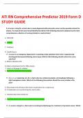 ATI RN Comprehensive Predictor 2019 Form D STUDY GUIDE