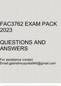 FAC3762 exam pack 2023