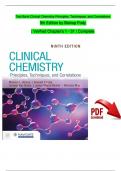 Clinical Chemistry Principles, Techniques, and Correlations 9th Edition TEST BANK by Bishop Fody, All Chapters 1 - 31, Complete Newest Version (100% Verified)