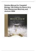 Solution Manual for Campbell  Biology 10th Edition by Reece Urry  Cain Wasserman Minorsky and  Jackson ISBN